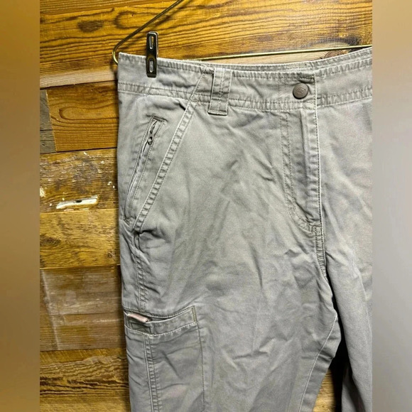 L.L. Bean khaki stretch cargo pocket army  green tan US10P preppy comfort street - Picture 3 of 4